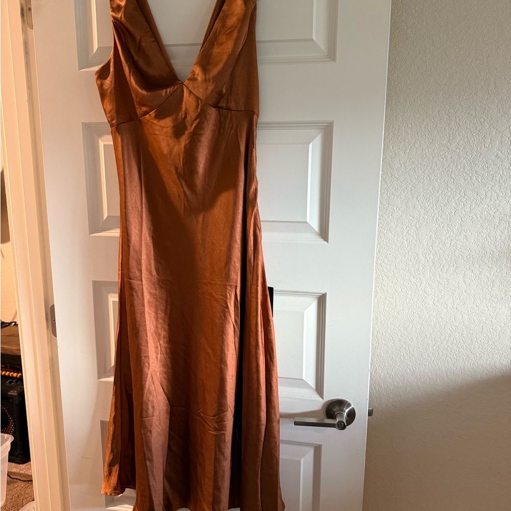 Lulu's Copper Backless Dress